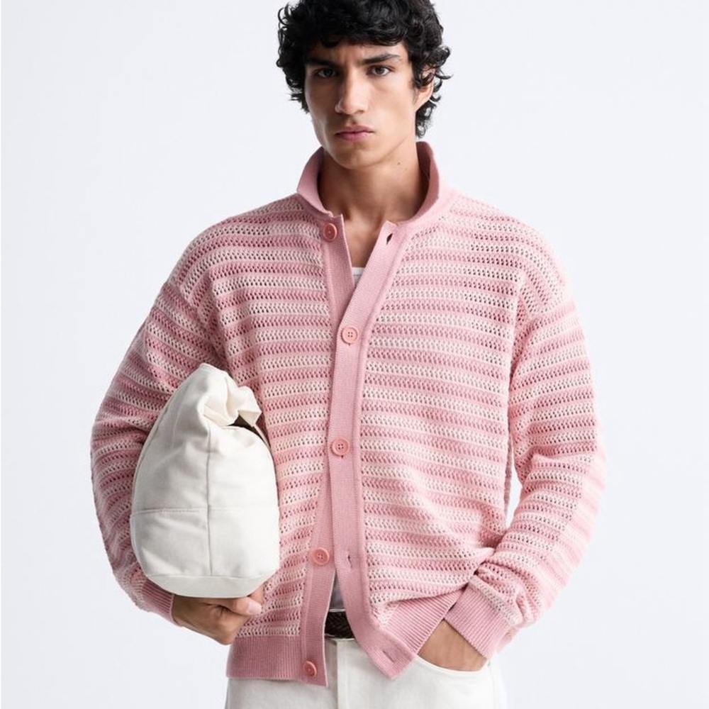 NWT TEXTURED 100% COTTON CARDIGAN